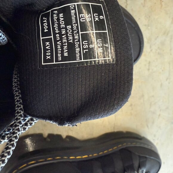 Dr. Martens Boury Leather Casual Boots, Black, Size 7 Men’s - Picture 5 of 8